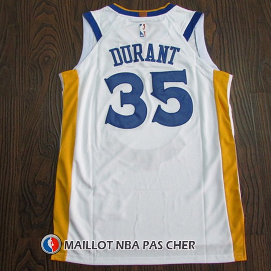 Maillot Golden State Warriors Kevin Durant 35 2017-18 Blanc